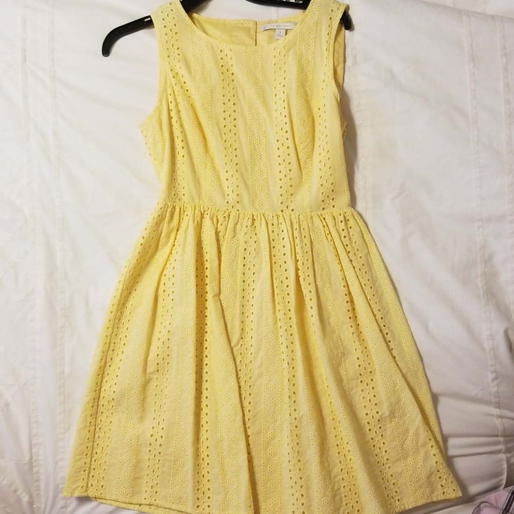 Yellow sleeveless dress